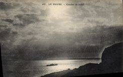 CPA Le Havre Coucher de Soleil 