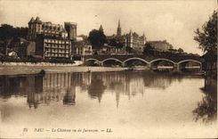 CPA Pau La Chateau vu de Jurancon 