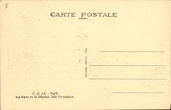 CPA Pau La Gare et la Chaine des Pyrenees 