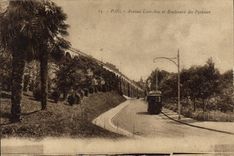 CPA Pau Avenue Leon Say et Boulevard des Pyrenees Tramway