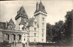 CPA Pau Chateau Henri IV Le Portique 