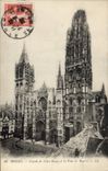 CPA Rouen Facade de Notre Dame et la Tour de Beurre 