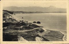 CPA Biarritz Vue generale de la Cote Basque et les Pyrenees 