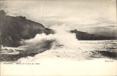 CPA Biarritz Effet de Vague en Mer 