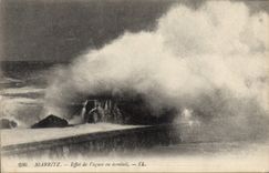 CPA Biarritz Effet de Vagues en evenlail 