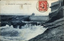 CPA Biarritz Les Rochers du Port Vieux 