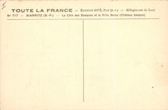 CPA Biarritz La Cote des Basques et la Villa Belza