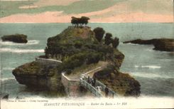 CPA Biarritz Pittoresque Rocher du Basta 