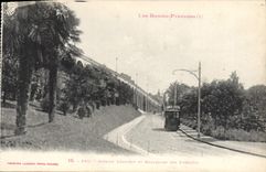 CPA Pau Avenue Leon Say et Boulevard des Pyrenees Tramway