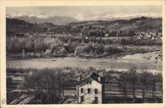 CPA Pau Le Gave et la Chaine des Pyrenees 