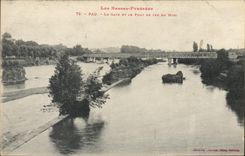 CPA Pau Le Gave et le Pont de Fer du Midi 