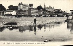 CPA Pau Le Chateau Pont de Jurancon et les Hotels 