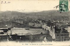 CPA Pau Le Quartier du 14 Juillet vu du Chateau 