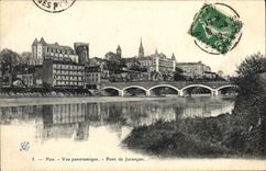 CPA Pau Vue panoramique Pont de Jurancon 
