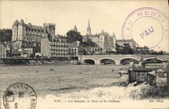 CPA Pau Les Eclusees le Pont et le Chateau 