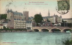 CPA Pau Vue generale sur Le Gave 