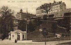 CPA Pau Le Funiculaire et l'Hotel de France 