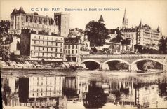 CPA Pau Panorama et Pont de Jurancon 