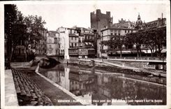 CPA Narbonne Aude Le vieux ponts des marchands pont romain sur la Robine