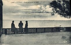 CPA Fouras Etude au coucher du Soleil 