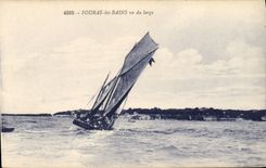 CPA Fouras les Bains vu du large Bateau