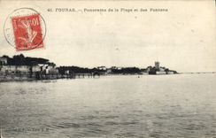 CPA Fouras Panorama de la Plage et des Pontons 
