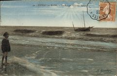 CPA Fouras les Bains La Mer par mauvais temps Bateau Enfant