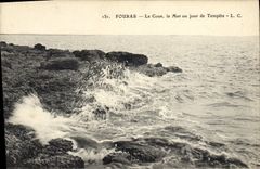 CPA Fouras La Coue la Mer un jour de Tempete 