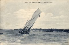 CPA Fouras les Bains Vu du Large Bateau