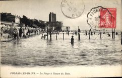 CPA Fouras les Bains La Plage a l'heure du Bain 