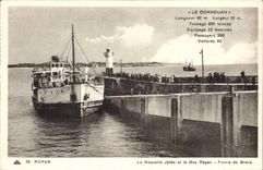 CPA Royan La Nouvelle Jetee et le Bac Royan Pointe de Grave