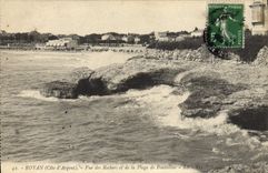 CPA Royan Cote d'Argent Vue des Rochers et de la Plage de Pontaillac 