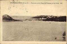 CPA Trebeurden Panorama de la Plage du Tresmeur et du Castel 
