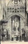 CPA Guingamp Eglise Notre Dame de Bon Secours la grande nef Le choeur Les piliers du centre