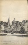 CPA Guingamp La Place du Centre La Fontaine La Basilique 