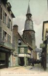 CPA Dinan La Rue et la Tour de l'Horloge Brandilly