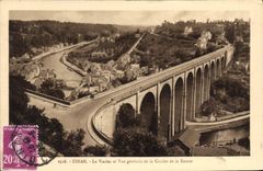 CPA Dinan Le Viaduc et Vue generale de la Coulee de la Rance 
