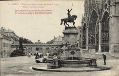 CPA Nancy Place Saint Epevre Statue de Renee II Palais du gouvernement