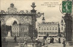 CPA Nancy Place Stanislas Grilles en fer forge par Jean Lamour