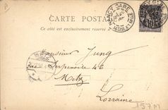 CPA Nancy La Porte de la Giraffe Carte 1898