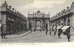 CPA Nancy La Rue Hese et l'Arc de Triomphe 
