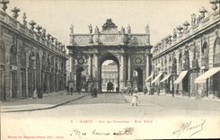 CPA Nancy Arc de Triomphe Rue Here 