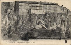 CPA Belfort Le Chateau et le Lion 
