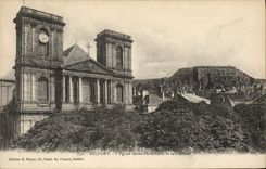 CPA Belfort L'Eglise Saint Christophe et le Chateau 
