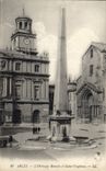 CPA Arles L'obelisque Romain et Saint Trophime 