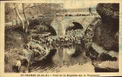 CPA St Chamas Pont de la Roquette sur la Touloubre 