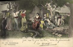 CPA En Provence La Farandole 