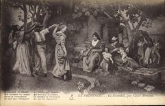 CPA En Provence La Farandole par Valere Bernard 