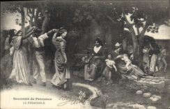 CPA Souvenir de Provence La Farandole 