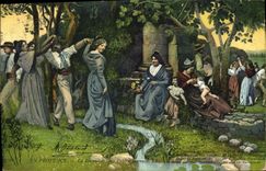 CPA En Provence La Farandole par Valere Bernard 